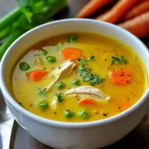 Soupe de Poulet Anti-Inflammatoire et Réconfortante