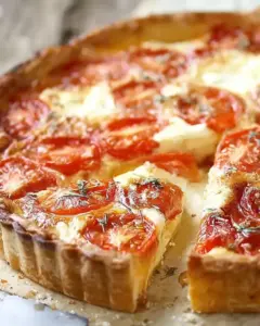 Tarte à la tomate et au chèvre maison