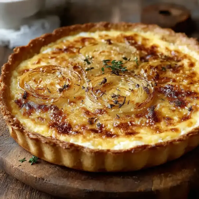 Tarte alsacienne aux oignons et au fromage blanc