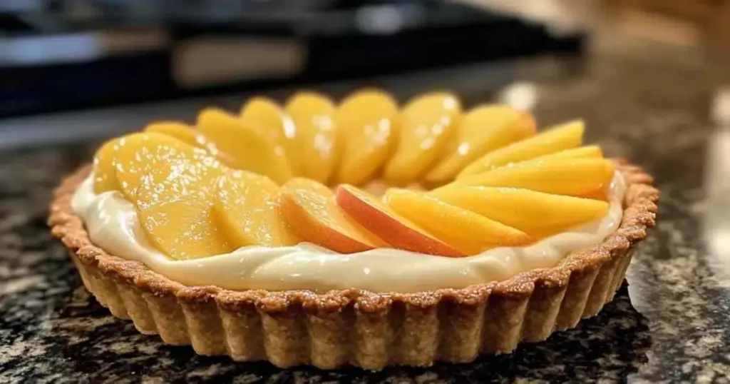 Tarte au Mascarpone et à la Pêche