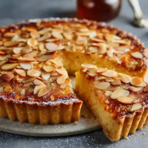 Tarte facile aux amandes et miel