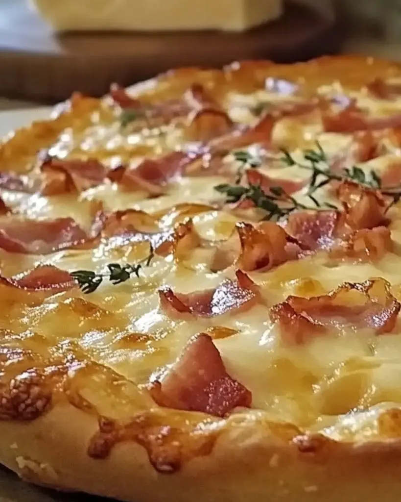 tarte aux lardons et oignons