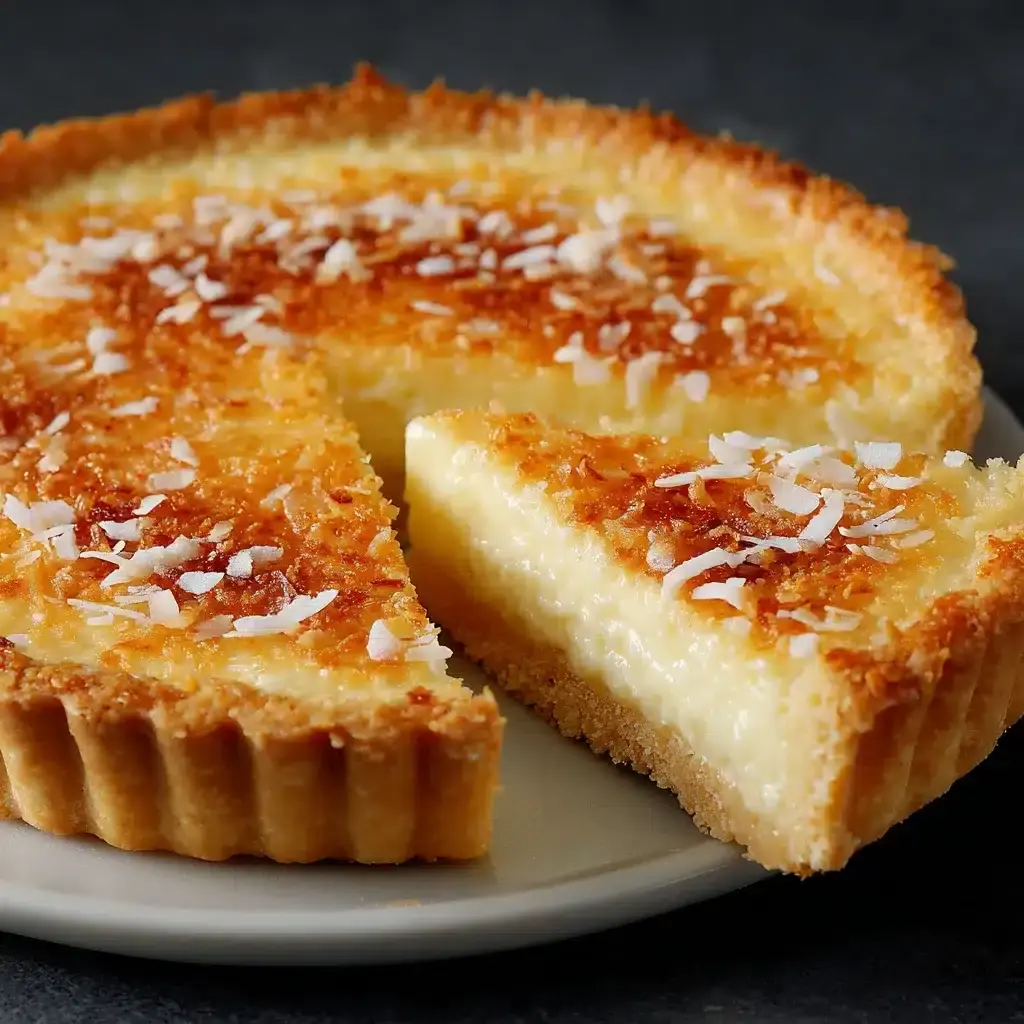 tarte crème pâtissière noix de coco