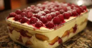 Tiramisu framboise onctueux et rafraîchissant