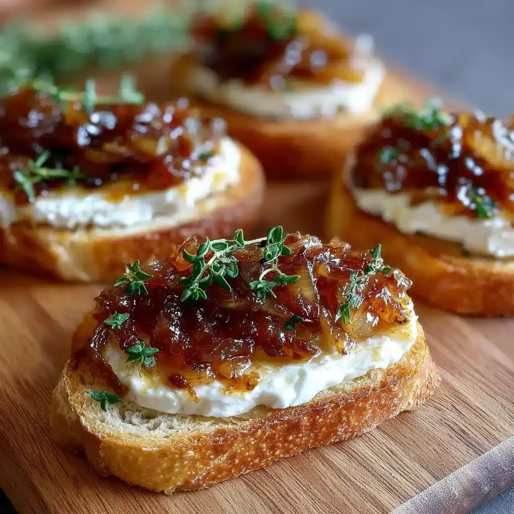 Toasts au Chèvre Chaud & Compotée d’Oignons au Miel