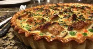 Tourte au Poulet et aux Champignons