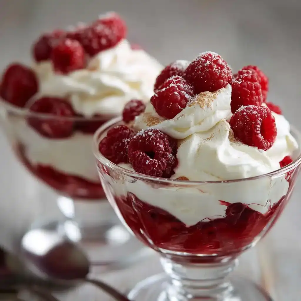 verrines framboise mascarpone meringue
